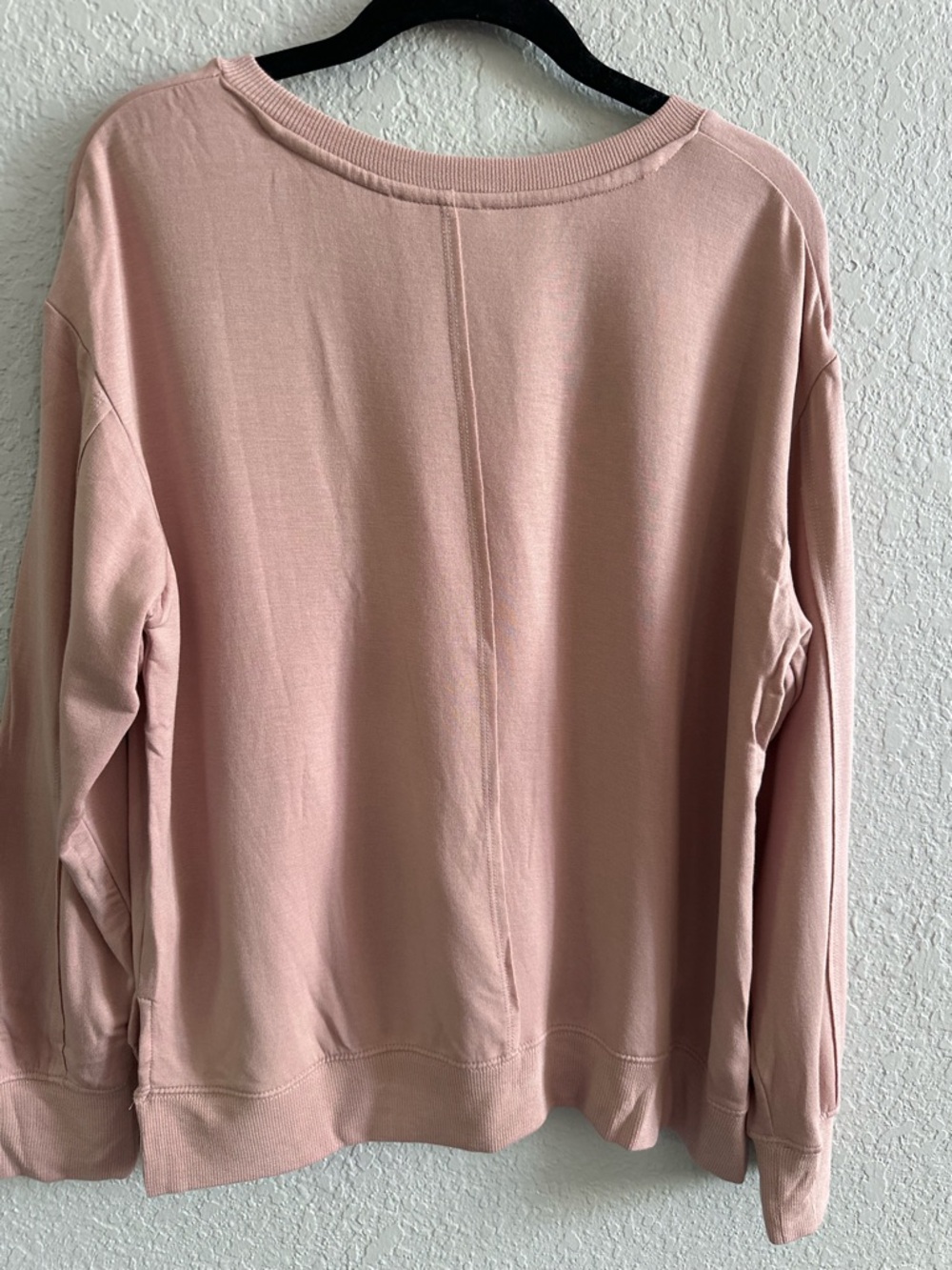 Workshop Modal V-Neck Sweatshirt Pink Adobe Soft Lounge Pullover‎ M NWT - Picture 6 of 15